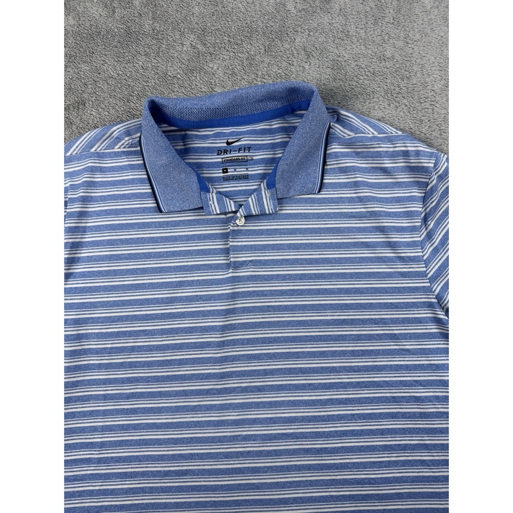 Nike Vapor Pro Golf Polo Shirt Men Medium Geometric Performance Stretch Dri-Fit